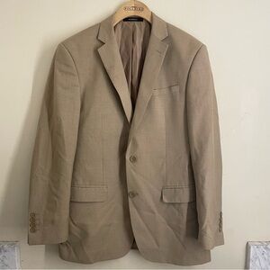 Vitarelli Italy Tan Blazer Jacket 2 Button Double Vent Classic Fit 38R